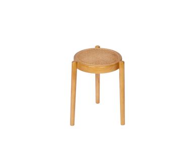 Tabouret Orme et Rotin