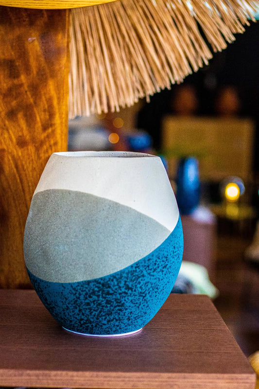 Noak Deco Vase Blue Terracotta
