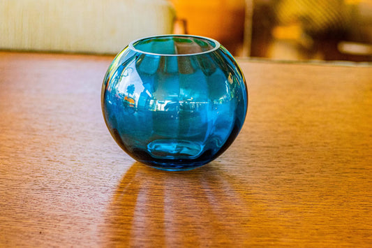 Abas Vase Blue Glass