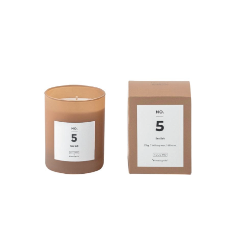 Sea Salt Scented Candle, Brown, Wax 210 G. - 50 Hour - Gift box
