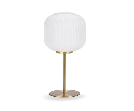 Classic White Glass Table Lamp