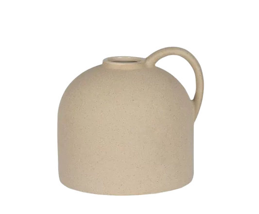 Round gray Gris ceramic Vase