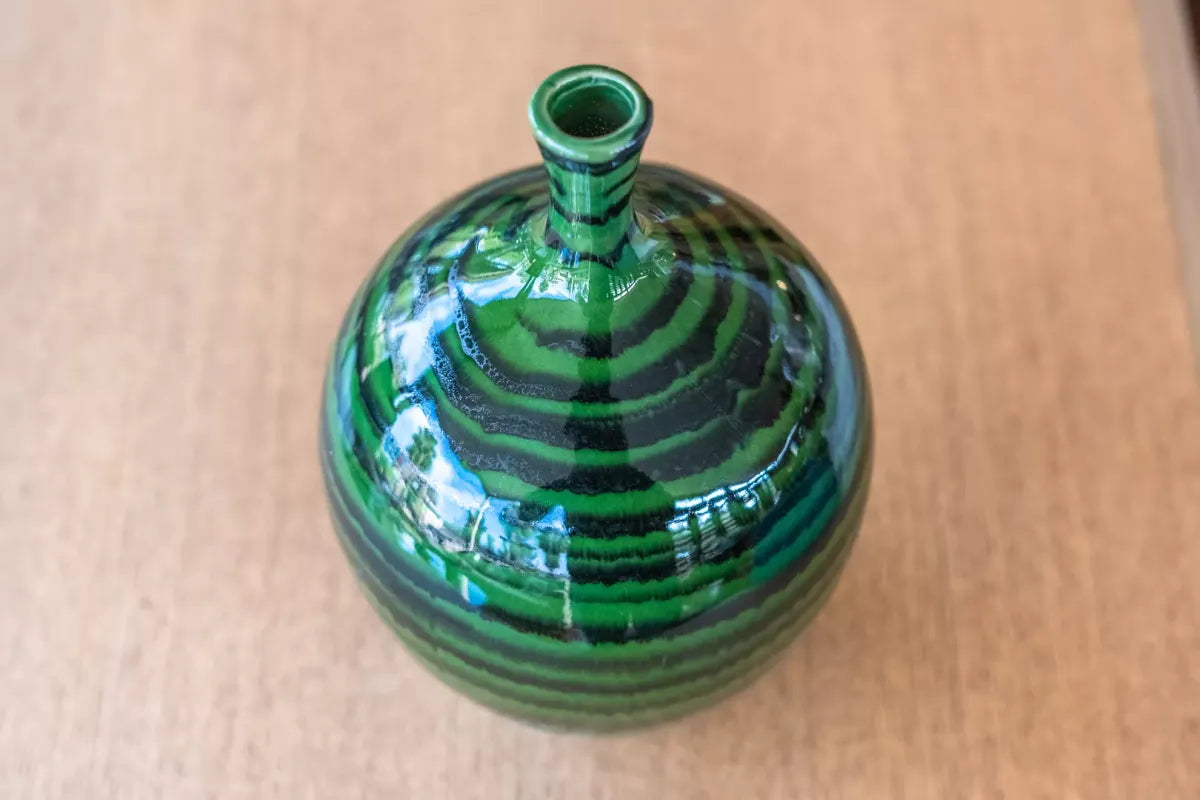 Vase Green Stoneware