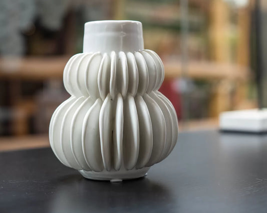 Vase White Stoneware