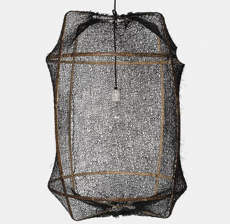 Black Sisal Net Black Pendant