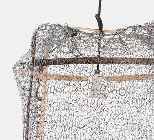 Black Sisal Net Grey Pendant