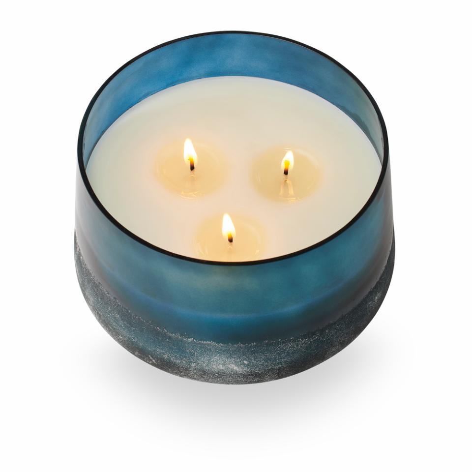Hidden Lake Baltic Glass Candle, Blue,