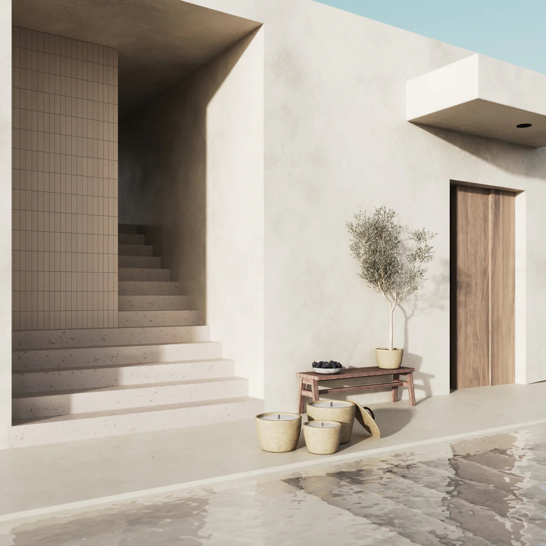 Oudoor: Urban Candle XL Desert  Neutral + Cover. AVAILABLE TO PRE ORDER.