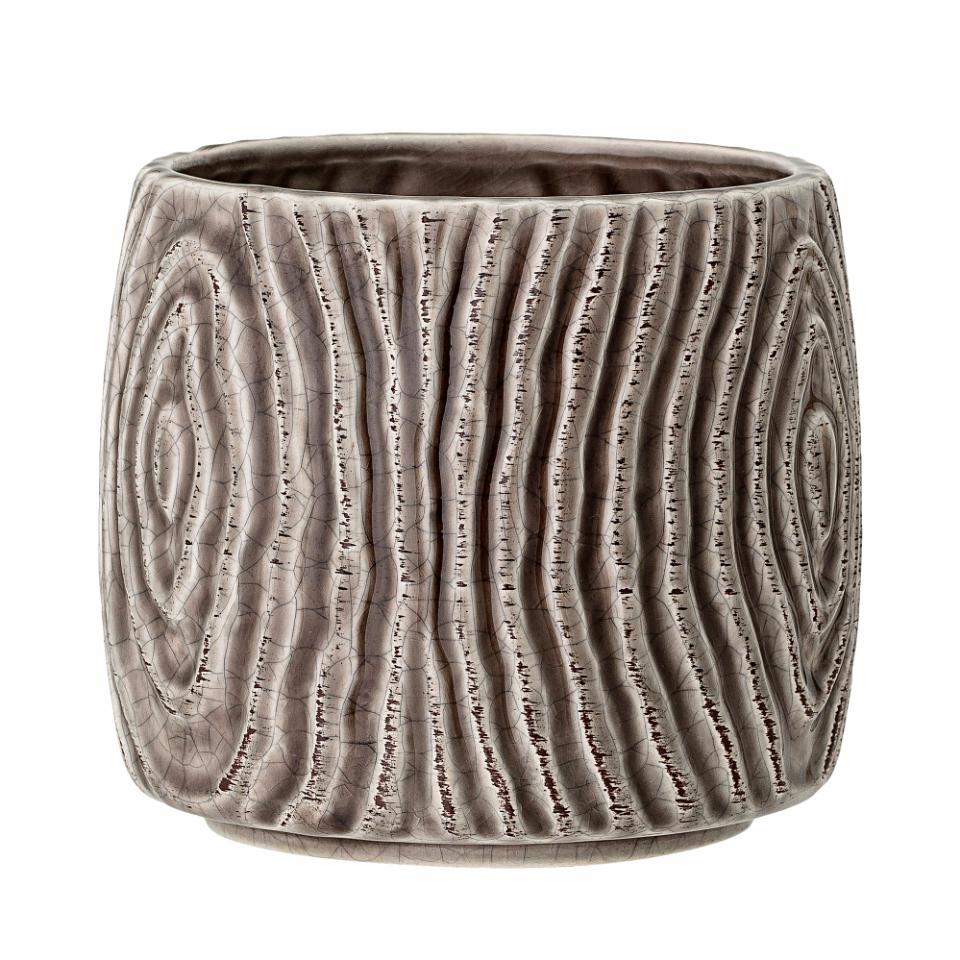 Hena Flowerpot Grey Stoneware