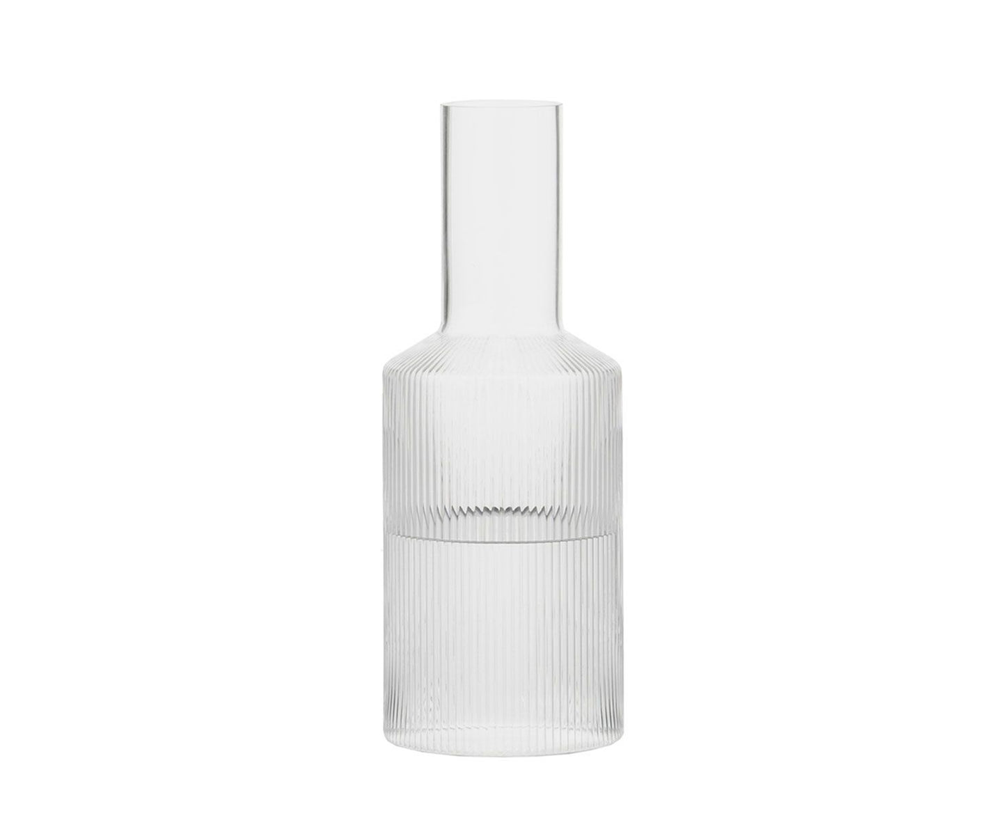 RIPPLE GLASS JUG 1L Ø 9X24CM