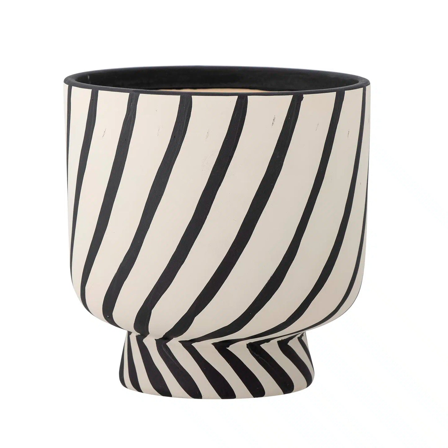 Malena Flowerpot, Black, Terracotta