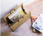 Bamboo Basket Magazine Rack