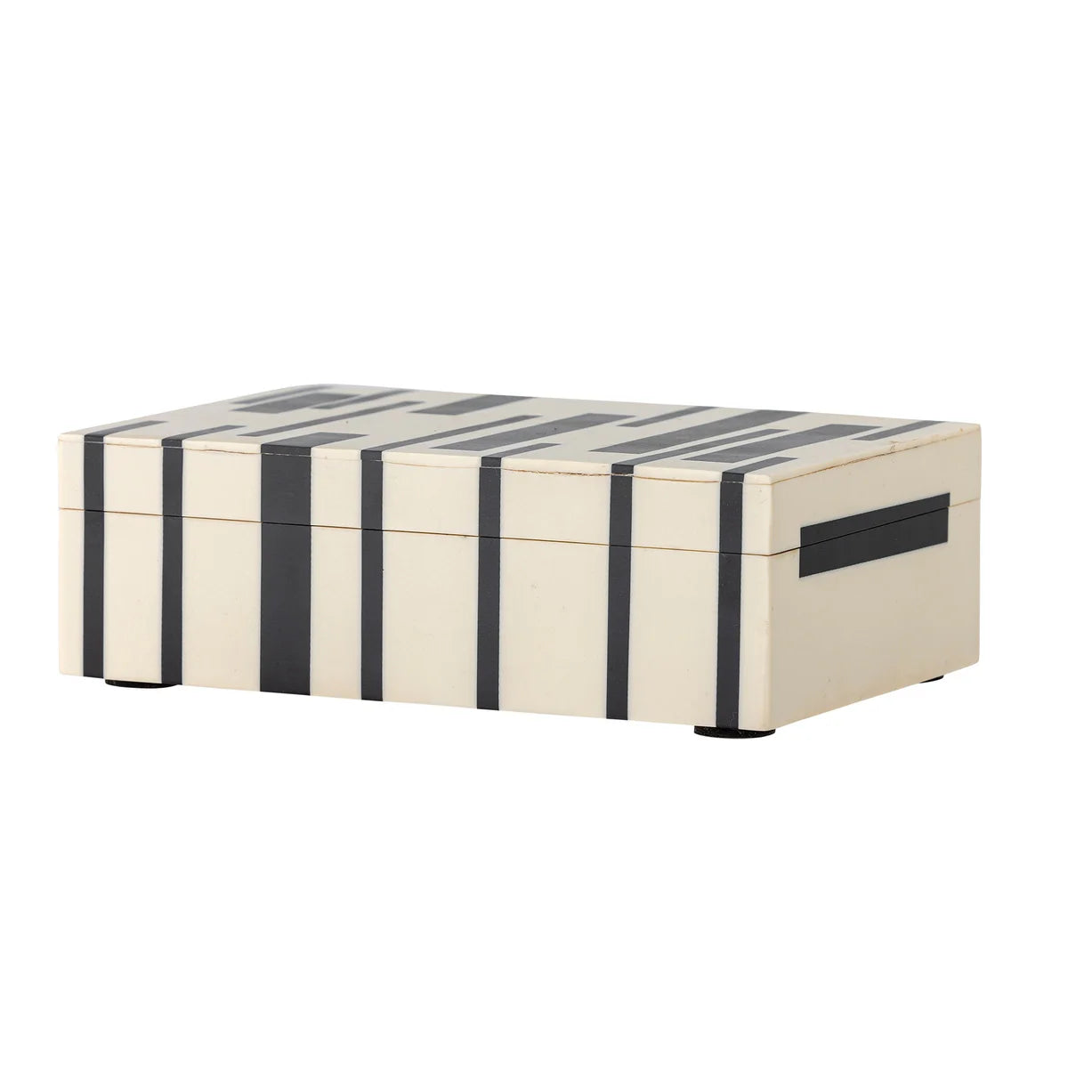 Shika Box w/Lid, Black, Resin
