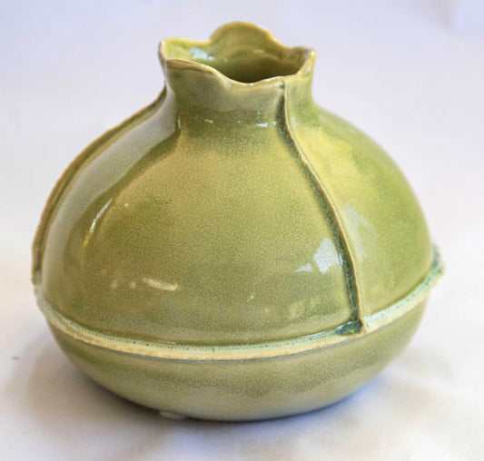 Small Vase Green Stoneware