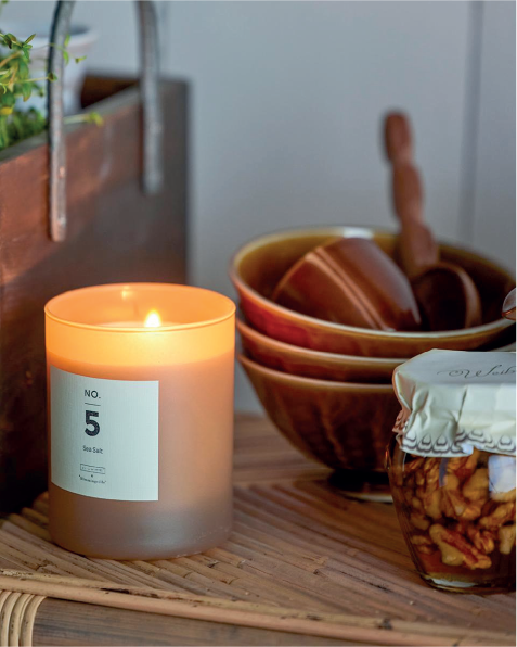 Sea Salt Scented Candle, Brown, Wax 210 G. - 50 Hour - Gift box