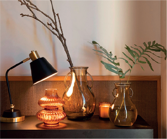 Brown Decorative Recycled Glass Vase