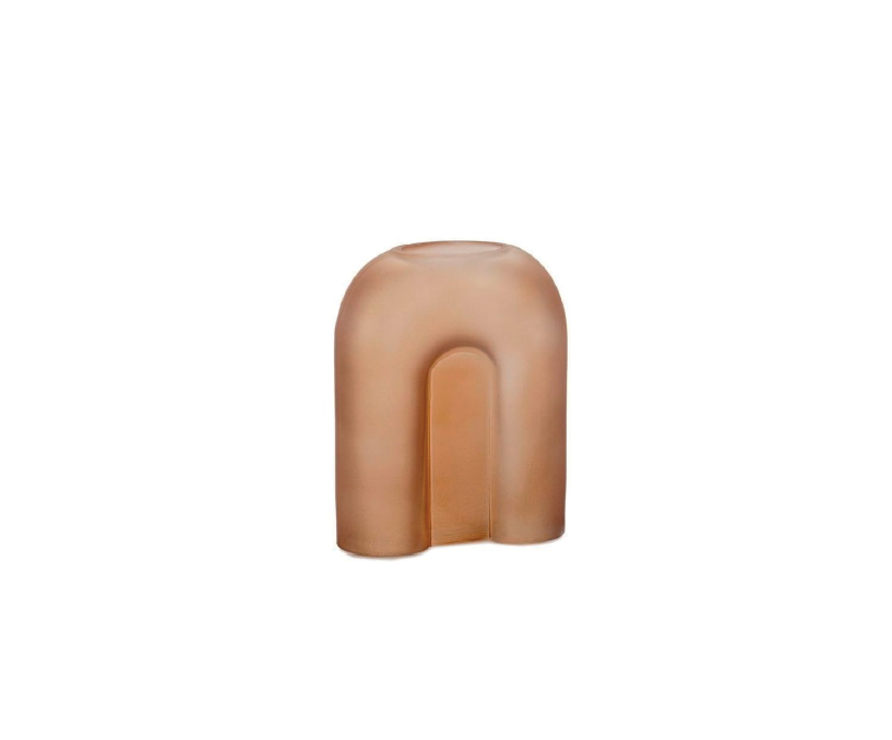 Decorative Brown Glass Vase 25cm