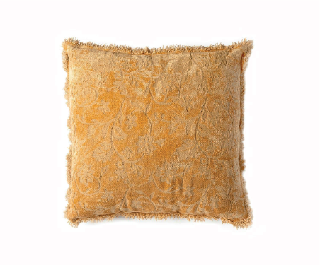 Modern Yellow Cotton Flower Cushion