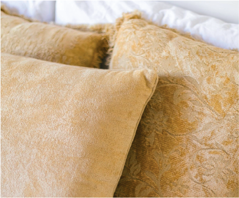 Modern Yellow Cotton Flower Cushion