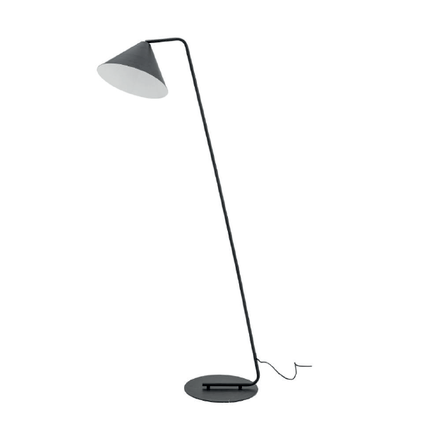 Latisha Floor Lamp, Black, Metal