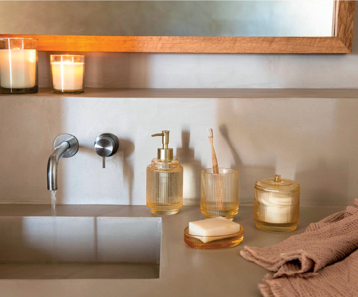 Vintage Glass Yellow Decorative Box