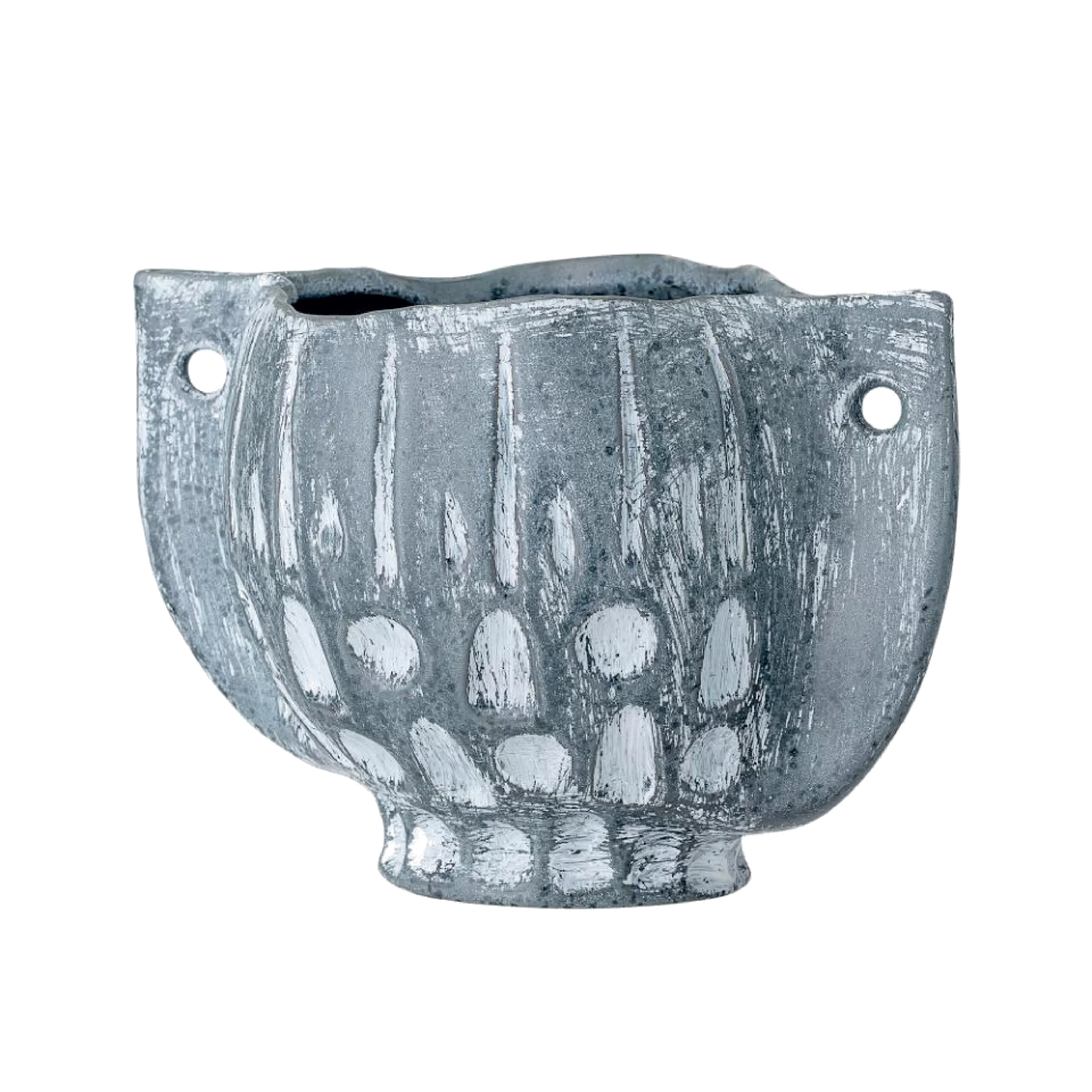 Oney Flowerpot Blue Stoneware