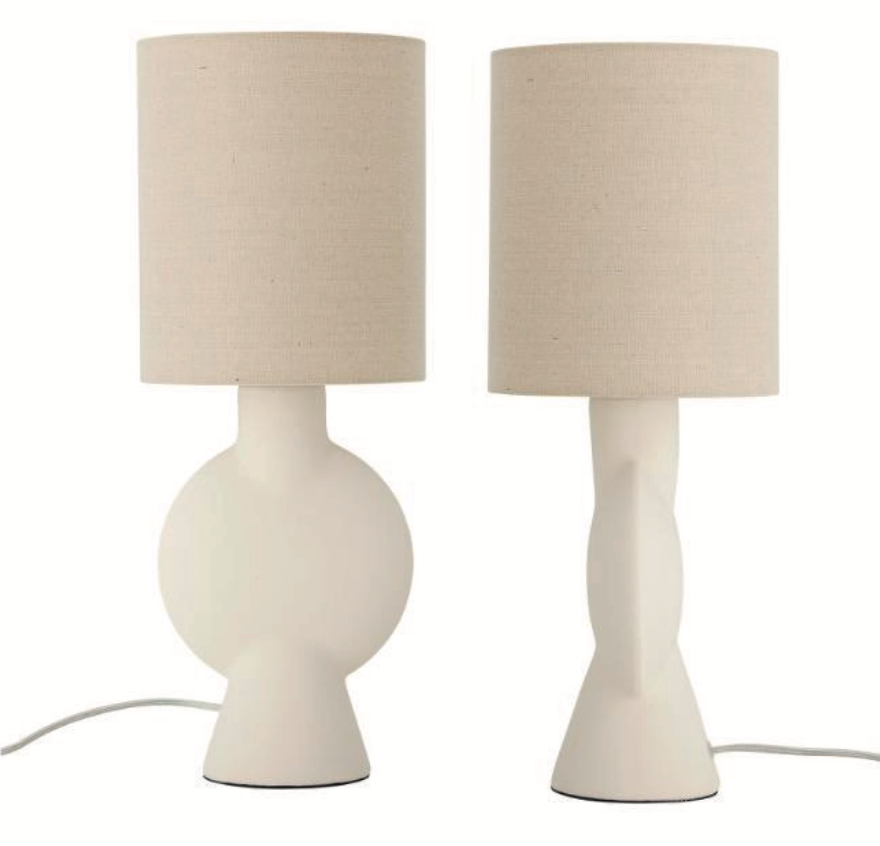 Sergio Table lamp, Nature, Stoneware
