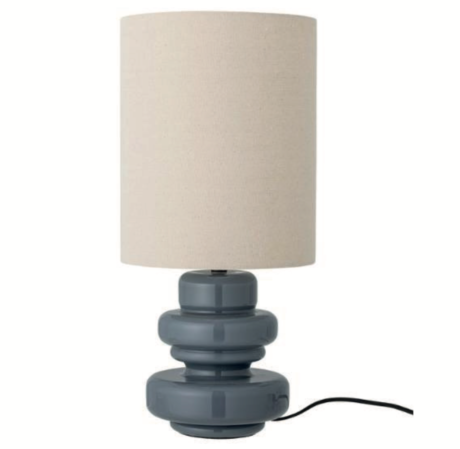 Fabiola Table lamp, Blue, Glass
