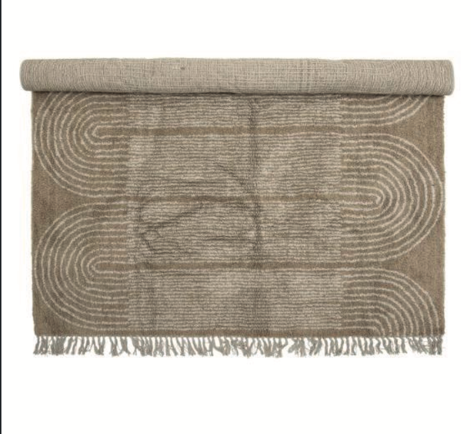 Zeynep Rug, Brown, Cotton