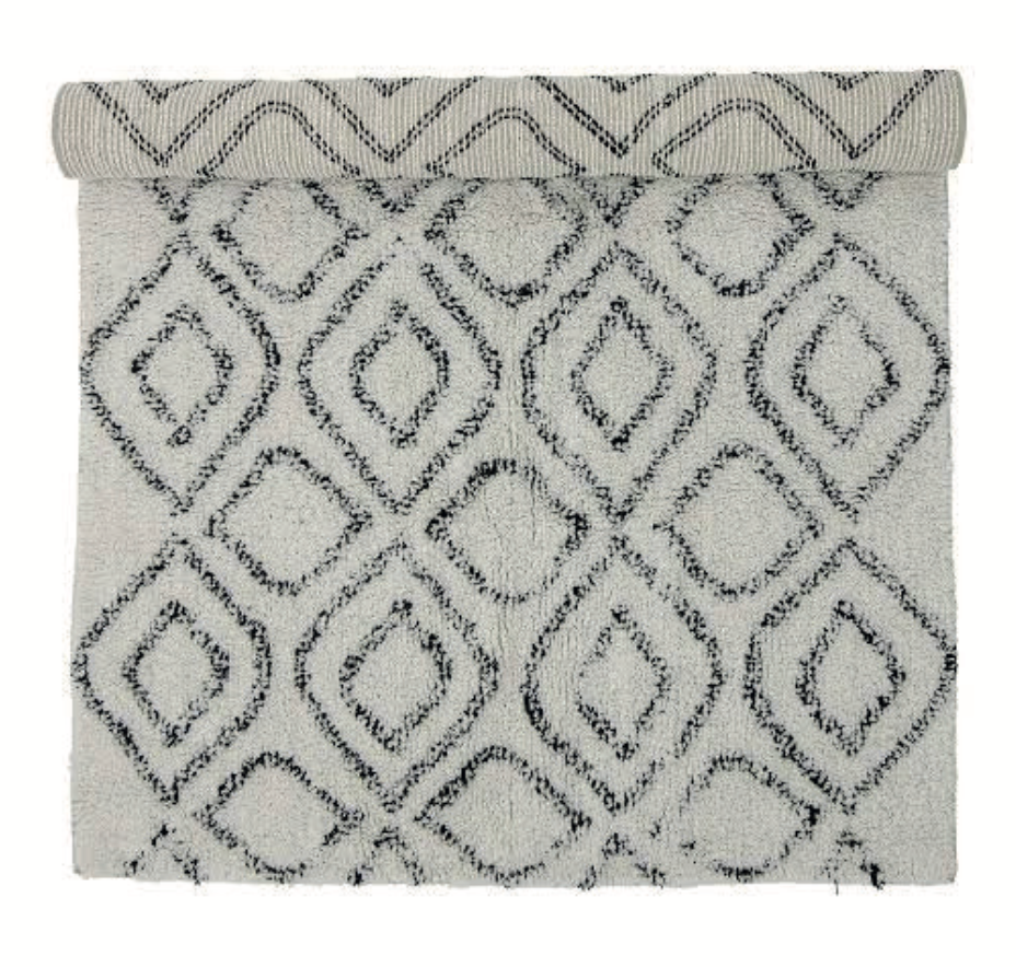 Katie Rug, White, Cotton