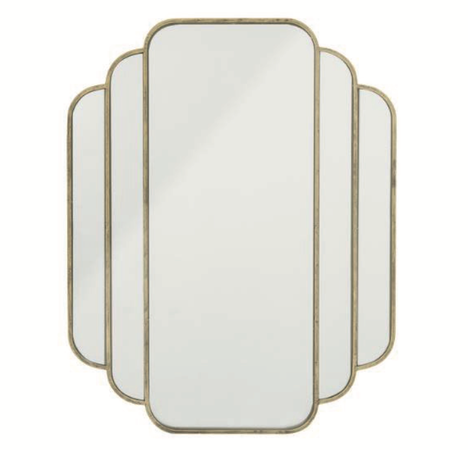 Mas Wall Mirror, Brass, Metal