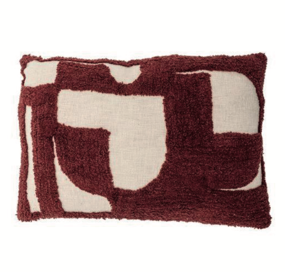 Olica Cushion, Red, Cotton OEKO-TEX