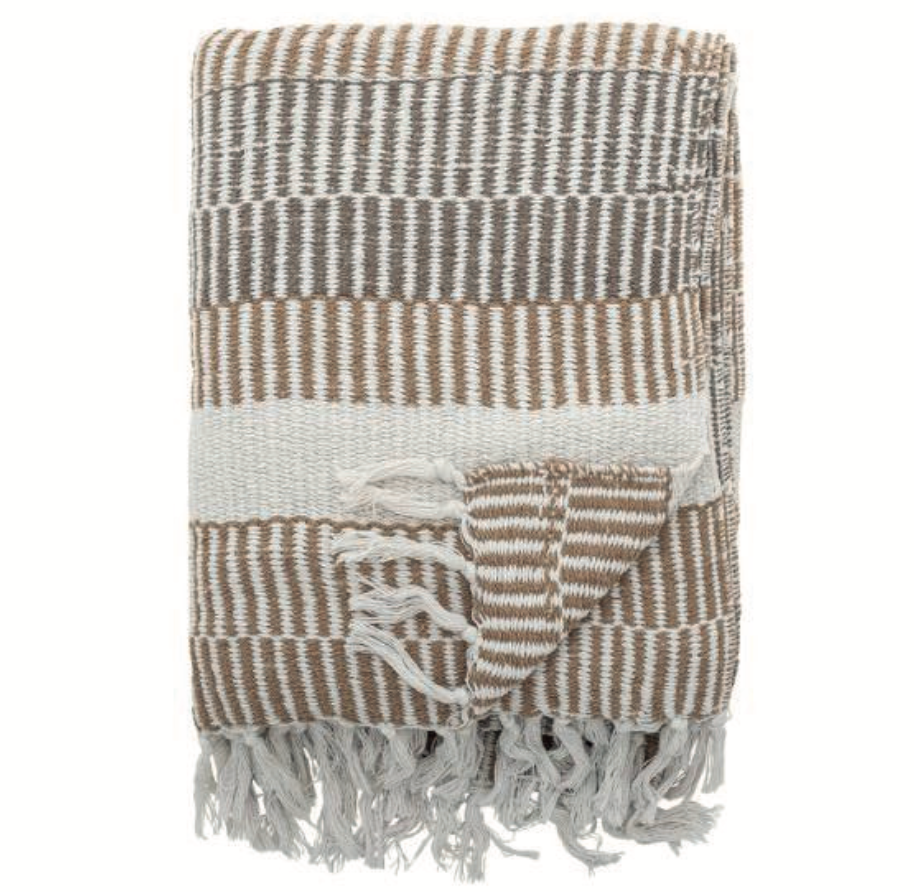Isnel Throw, Nature, Recycled Cotton