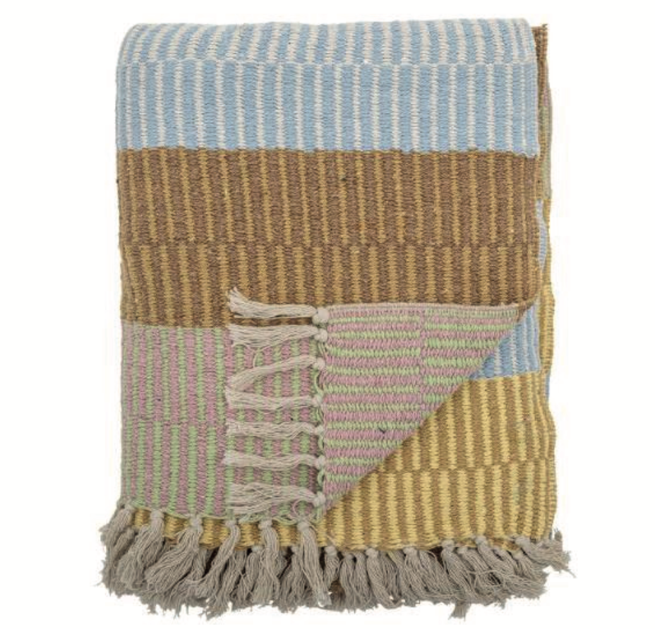 Isnel Throw, Multi, Recycled Cotton