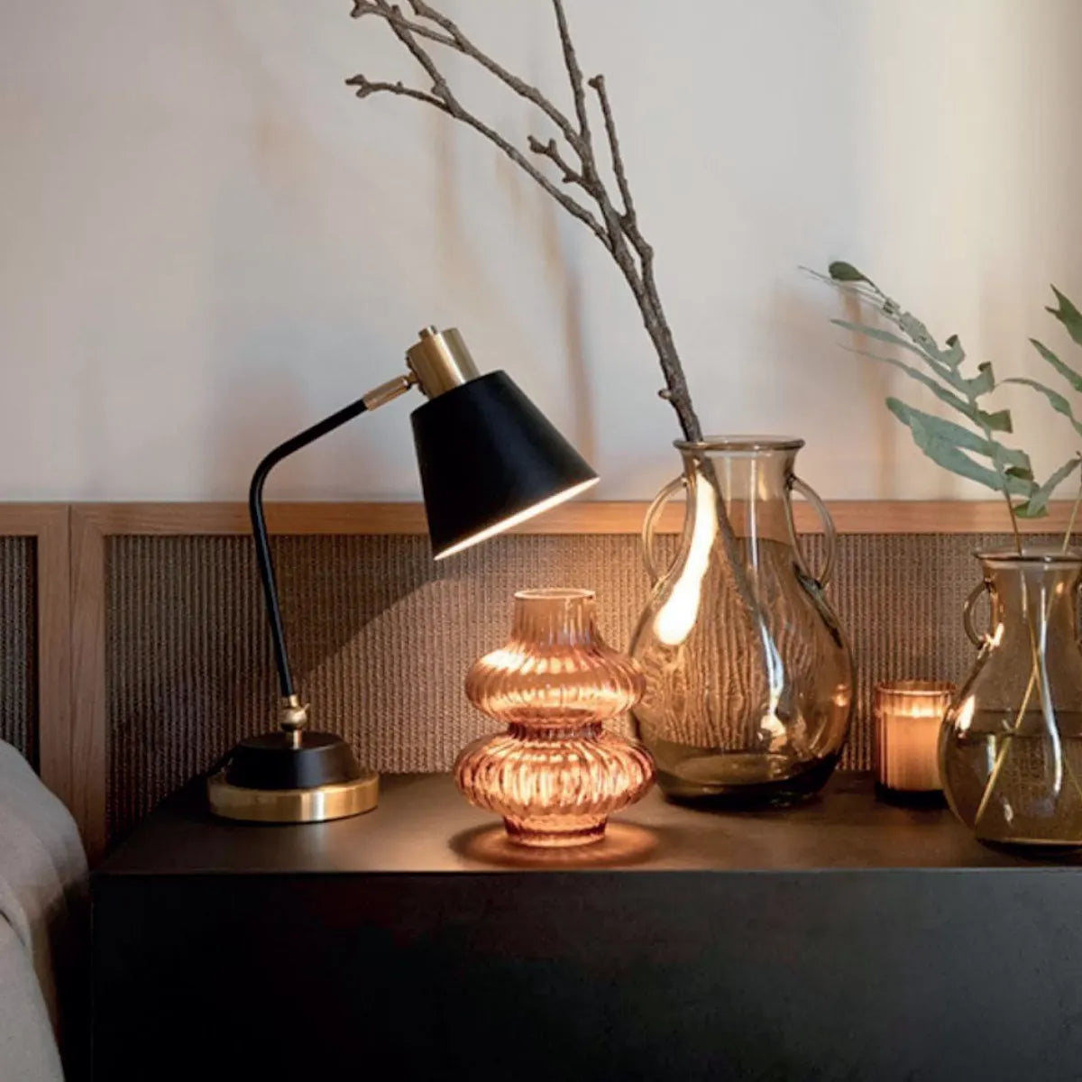 Maison Vintage Black Metal Table Lamp