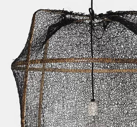 Black Sisal Net Black Pendant