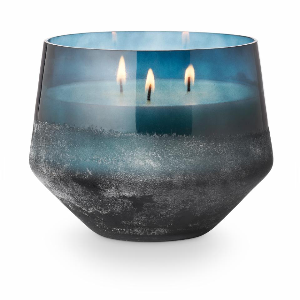 Hidden Lake Baltic Glass Candle, Blue,