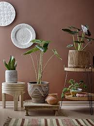 Isona wall décor , nature, terracotta . set of 4pcs